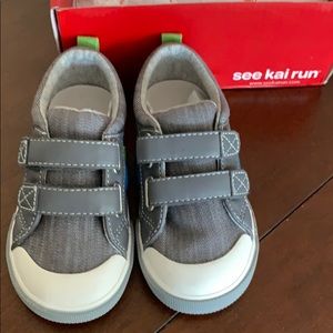 See Kai run gray denim boys shoes size 7.5
